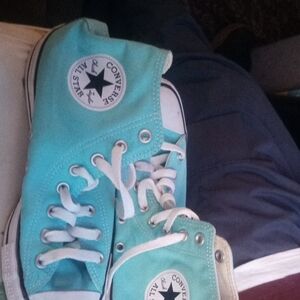 Converse Mens High-Top Sneakers - Aqua Blue